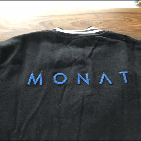 Monat gear varsity jacket coat black grey - Picture 7 of 10